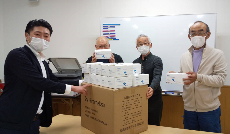 川和町自治会、商店街、近隣自治会等へマスク3000枚を寄付